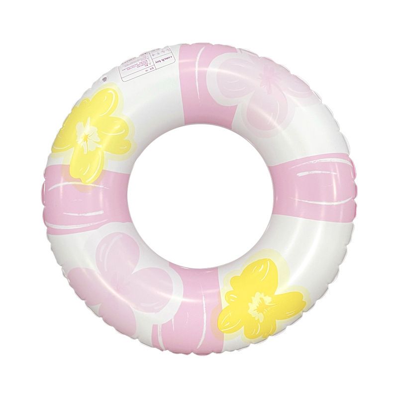 Vintage Floral Inflatable Pool Float For Women - Thickened Eco-Friendly PVC Swim Ring (Retro Design Non-Toxic Includes Repair Patch & Storage Bag)_desvips.com