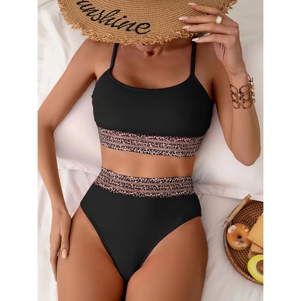 New Two-piece Swimsuit Sexy Solid Color Bikini Set_desvips.com