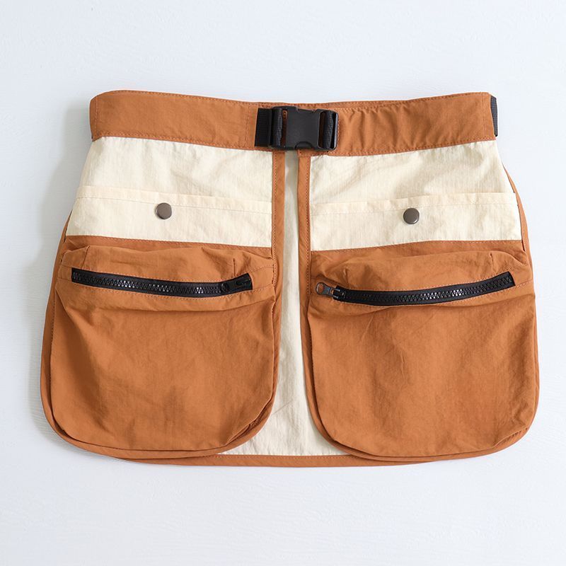 American Style Outdoor Waist Short Apron Printed Unisex Fashion Simple Half Body Makeup Portable Storage Bag_desvips.com