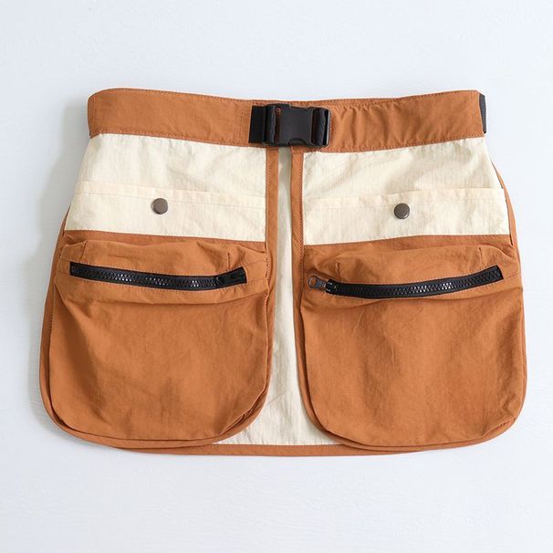 American Style Outdoor Waist Short Apron Printed Unisex Fashion Simple Half Body Makeup Portable Storage Bag_desvips.com
