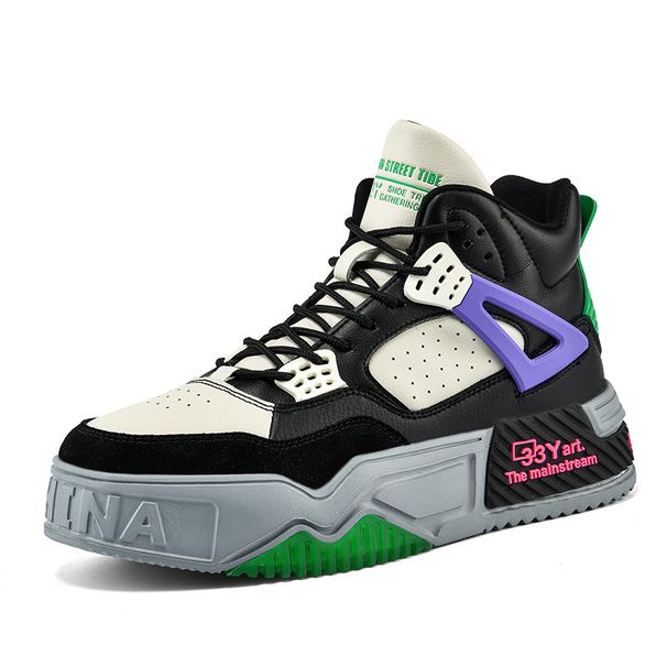 Basketball High Top Fashion Student Boots Autumn And Winter Platform Board Large Size Youth Sports Sports Men's Shoes_desvips.com