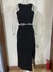 Women's Solid Color Round Neck Sleeveless Top High Waist Slit Skirt Suit_desvips.com