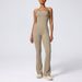 Xijia European And American Peach Hip Lift Halter Neck Sports Jumpsuit For Women Casual Slightly Flared Fitness Yoga_desvips.com