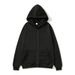 Unisex Zipper Cardigan Hooded Sweatshirt Solid Color Sportswear Autumn Winter Fleece Loose Top_desvips.com