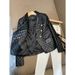 Women's Clothing Black short shoulder pads small casual suit leather jacket suit jacket female pu leather jacket female jacket _desvips.com