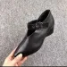 New Pointed Toe Sexy Chunky Women Female Retro Belt Buckle Black High Heels Shoes Chaussure Femme 2024 Ddmysaturn_desvips.com