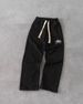2025 New Trendy Line Art English Drawstring Wide-Leg White Black Youth Pants_desvips.com