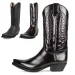 Mens Western Cowboy Winter Leather Embroidered High Boots Couple Shoes Lightweight And Comfortable Plus Size 35-48_desvips.com