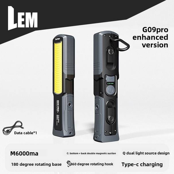 Super Bright Magnetic Work Light, Rechargeable Lithium LED Auto Repair Lamp, Portable Car Mechanic Lighting For Garage_desvips.com