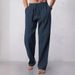 2024 Men's Large Loose Casual Linen Breathable Sports Pants Men_desvips.com