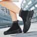 Men's shoes Plus-size breathable fly woven fabric breathable sock shoes_desvips.com