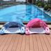 Pool & Accessories Inflatable Pool Lounge Chair With Detachable Canopy U Shaped Backrest Extra Thick Floating Raft For Adults_desvips.com