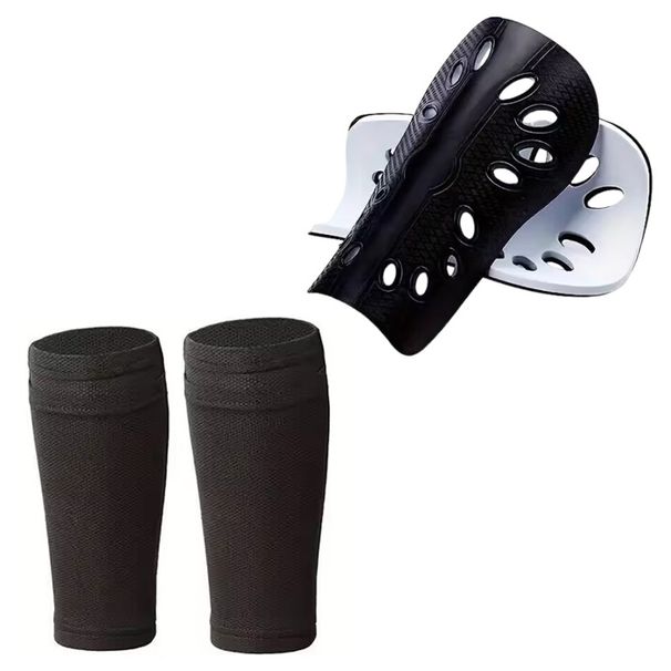 Football Shin Guards Socks Combination EVA Insert Double Layer Shin Guards Children's Sports Training Calf Protection Suit_desvips.com