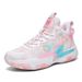 Basketball shoes for men and women couples mesh fabric breathable non-slip pink sneakers_desvips.com