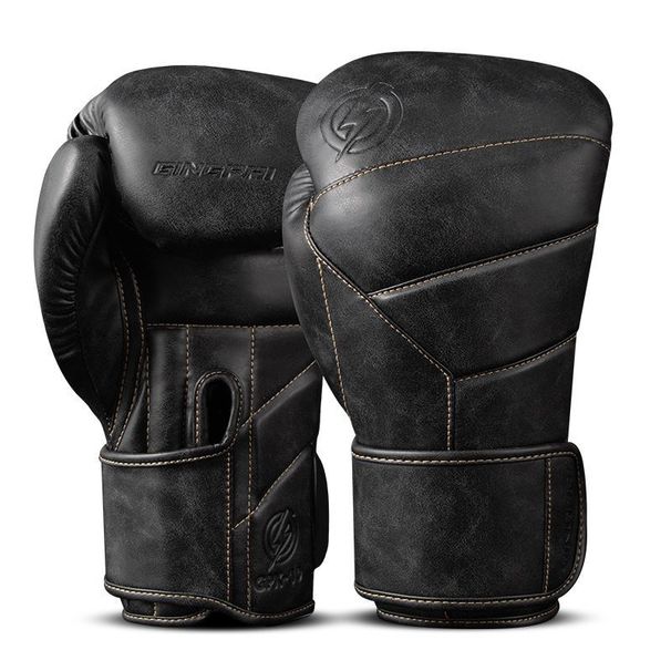 Microfiber Leather Professional Boxing Gloves Sanda Combat, Suitable Adult Men Women, Vintage Training Practical Use,_desvips.com