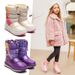 1010 Export To Russia Winter Children's Mid-Calf Snow Boots For Girls Thick Wool Large Big Kids Waterproof Princess_desvips.com