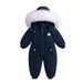 Warm Baby Winter Snowsuit - Soft Cotton Full-Body Romper With Hood For Outdoor Play & Skiing (80-120cm, Unisex, Blue/White/Pink)_desvips.com