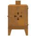 Camping Stove - Corten Steel - Rusty Color - Weatherproof And Durable - With Flue For Gentle Venting - Perfect For Outdoor Cooking_desvips.com