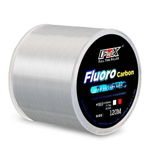 FTK 120m Invisible Fishing Line Speckle Fluorocarbon Coating Fishing Line 0.14mm-0.50mm 4.13LB-34.32LB Super Strong Spotted Line_desvips.com