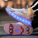 Kids Roller Skate Shoes Led Light Boys Girls With 4 Wheels Sport Sneakers Christmas Birthday Children Show Gift_desvips.com