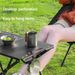 Outdoor Camping Portable Quick-Deploy Lightweight Foldable Multifunctional Carbon Steel Barbecue Table_desvips.com