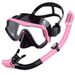 Diving goggles Breathing tube set for men and women new adult large frame silicone mirror swimming snorkeling mask diving glasses_desvips.com