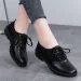 Sports Casual Mom Large Size Single Shoes Leather Soft Soled Sneakers For Women 456_desvips.com