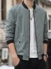 Men's Casual Trend Fashion Windproof Outdoor Sports Zipper Solid Color Long Sleeve Cold Warm Aviator Coat Jacket_desvips.com