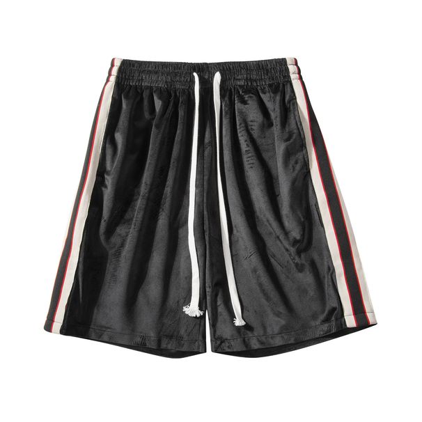 Fashionable Summer New Style Unisex Trendy Mid-length Sh, Stylish And Versatile Striped Loose Elastic Waist Beach_desvips.com