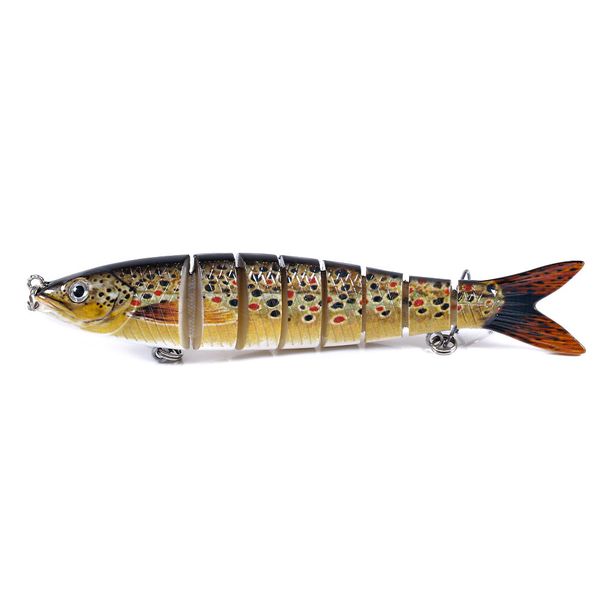 12.5cm 22g Sinking Wobblers 8 Segments Fishing Lures Multi Jointed Swimbait Hard Bait Fishing Tackle For Bass Isca Crankbait_desvips.com