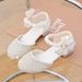 Princess Shoes Girls Crystal White High Heels dress Summer kids shoes model Performance shoes_desvips.com