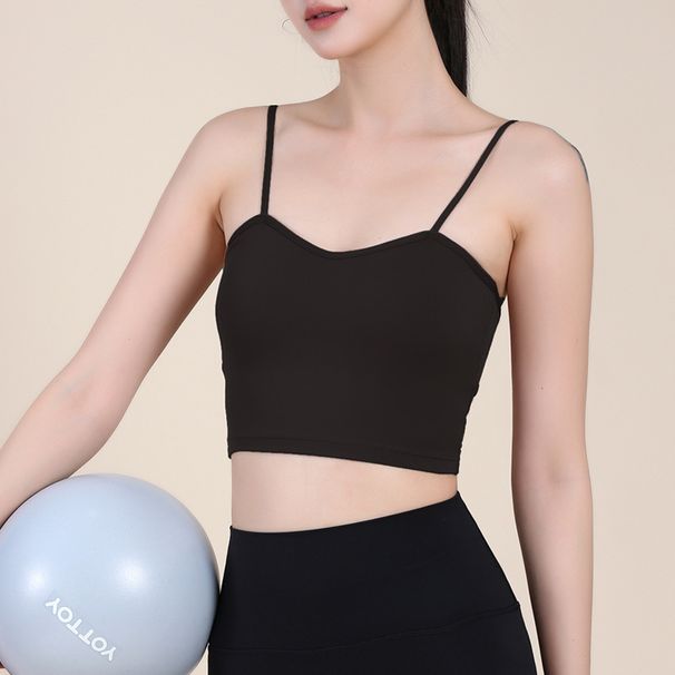 Summer One-Piece Thin Strap Pilates Back-Enhancing Sports For Women Fitness Yoga Push-Up Running Bra_desvips.com