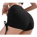 2020 Summer New Casual Sports Solid Color Basic Sexy Side Tie Adjustable Swim Shorts For Women_desvips.com