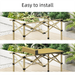 Outdoor Folding And Chair Board Portable Aluminum Alloy Ultra-light Picnic Table Egg Roll Camping Pack_desvips.com