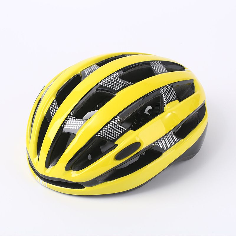 Cycling One-piece Molding Plaid Breathable Casual Outdoor Adult Road Bike Helmet_desvips.com