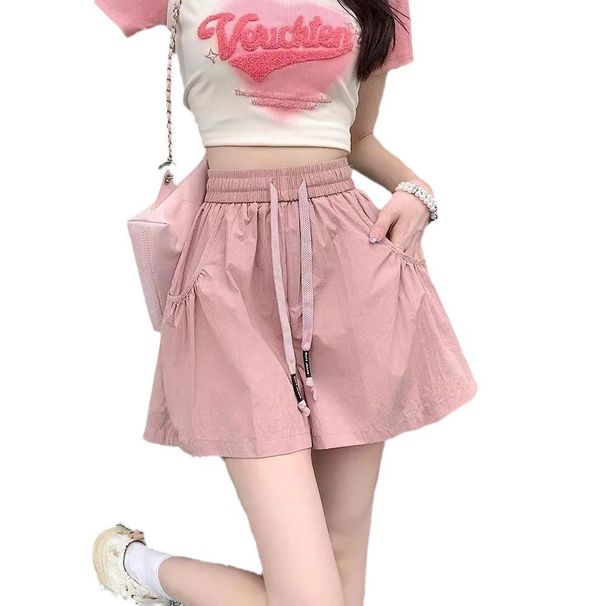Yamamoto Workwear Shorts For Women, Quick-dry, European And American Style, New Summer Thin Wide-leg Skirt-pants, Hot_desvips.com