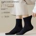 Black And White Solid Color Sports Cotton Socks Men's And Women's mid Calf Short Socks Breathable Comfortable Sweat Absorbent Long Socks_desvips.com