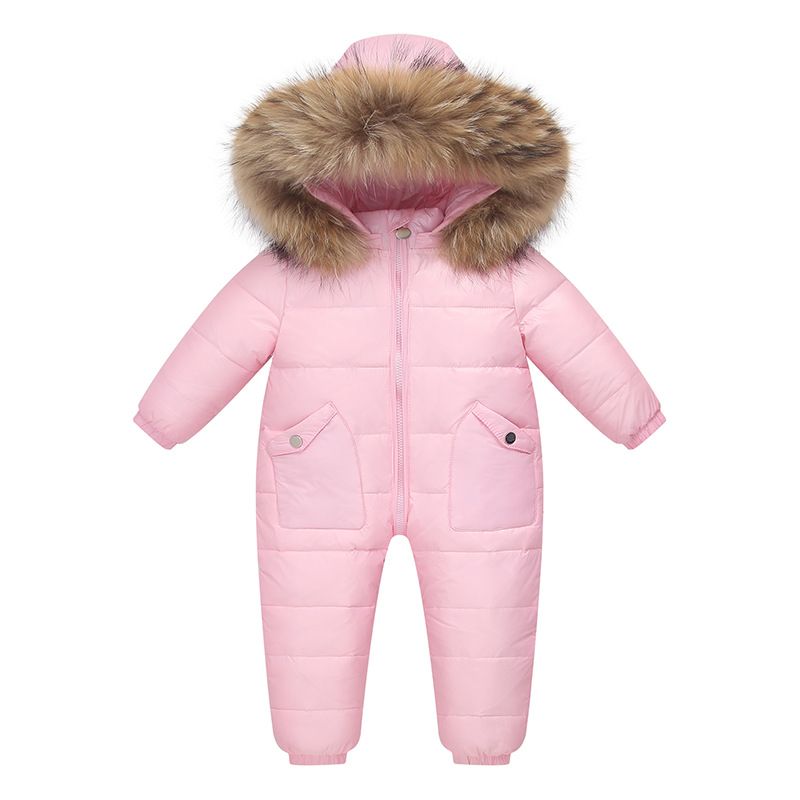 Kids Snowsuits Baby Boys' And Girls' Down Rompers, Bodysuits, And Outdoor Clothing_desvips.com