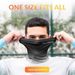 ROCKBROS Half Balaclava Multifunctional Neck Gaiter UPF50+ Summer Ice Silk Black_desvips.com