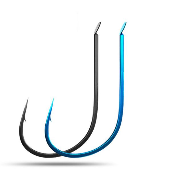 DYGYGYFZ 10pcs Barbed Hook Golden Stingless Hook High Carbon Steel Fish Hook Barbed Fishhook For Earth Worm Fishing Accessories_desvips.com