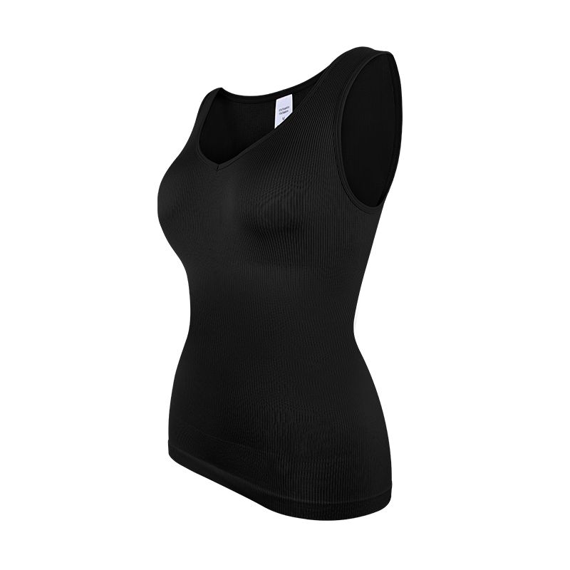 Women Sleeveless Shapewear Tank Tops S-3XL Wide Strap Fajas Tummy Control Body Shaper Sexy V Neck Underwear Compression_desvips.com