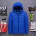Autumn Winter Solid Color Casual Men's Jacket Hooded Slim Fit Cotton Coat For Middle-Aged And Young Men_desvips.com