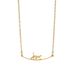 New Stylish And Simple Curved Necklace, Personalized Stainless Steel Jewelry, Cute Walking Cat Collarbone Chain Necklace_desvips.com