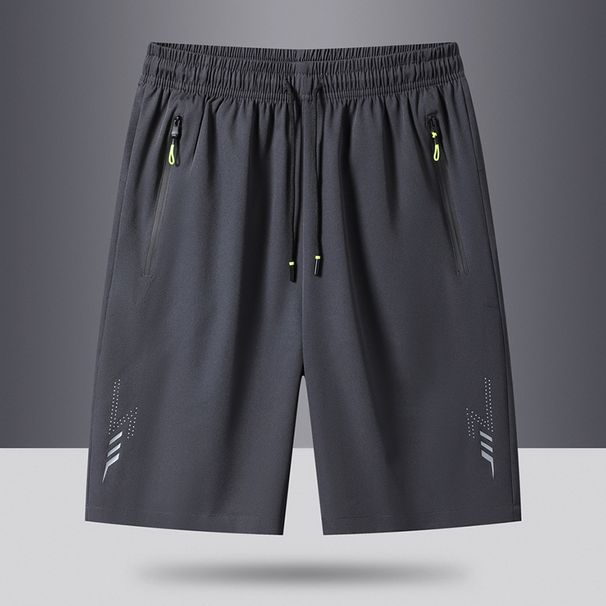 Popular Summer New Ice Silk Sports For Men, Thin Casual Shorts, Quick-dry Pants, Plus-size Beach Shorts_desvips.com