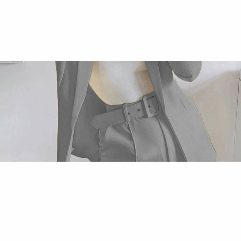 Women's clothing cross-border European and American summer fashion temperament sexy lapel cardigan top shorts suit suit_desvips.com