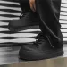 Stylish Fashion Versatile Men Business Minimalist Lace Up Leather Round Toe Flat Thick Sole Comfortable Rock Gothic Punk_desvips.com