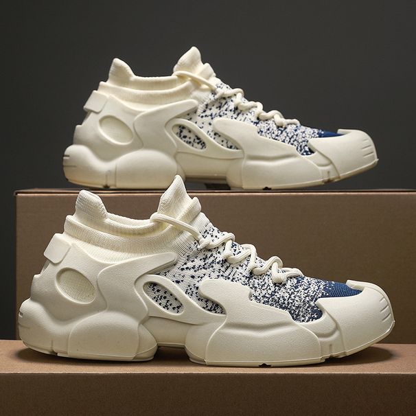 Men's Flying Woven Mecha, Octopus Socks, Thick Soles, Versatile, Breathable, Casual, Anti Slip, Hot Selling Sports_desvips.com