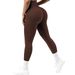 Seamless Knitted Ribbed Peach Hip Yoga High Elasticity Sports Running Fitness Pants For Women_desvips.com