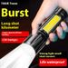 ultrabright white laser flashlight wi ob digital battery display, 500m longrange beam, rechargeable led torch for camping outdoor activities_desvips.com