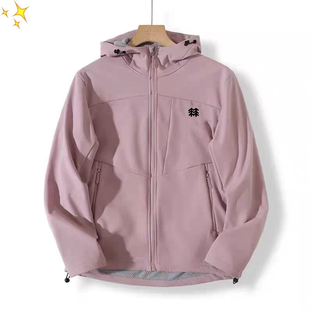 Outdoor Leisure Windproof Waterproof Hooded Soft Shell Jacket Sports Men And Women Same Style Mountaineering Jacket_desvips.com